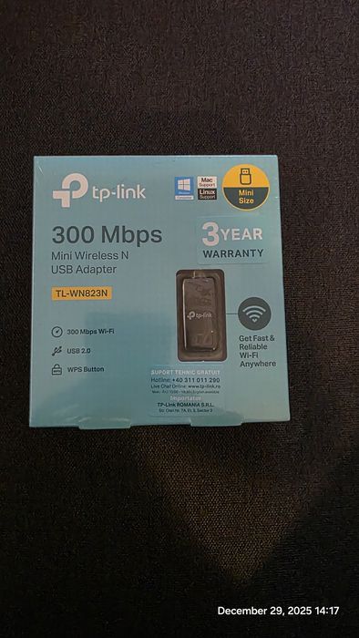 Placa de retea USB 300 Mbps TP-Link TL-WN823N nou sigilat