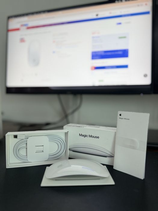 Apple Magic mouse 3, multi-touch surface, alb