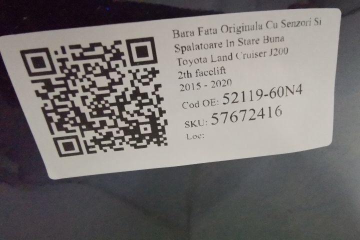 Предна броня Оригинална С Датчици И Миещи Устройства В Добро Състояние