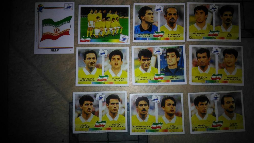 Panini Iran 1998 Franta 98 update extrastickere francezi romani Album