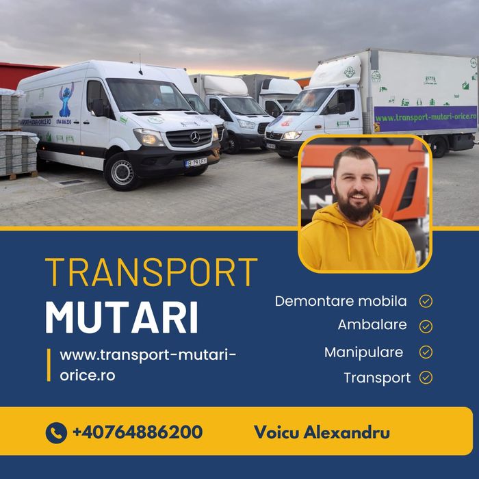 Cărăuși Mutari mobila bagaje , transport  mobila veche