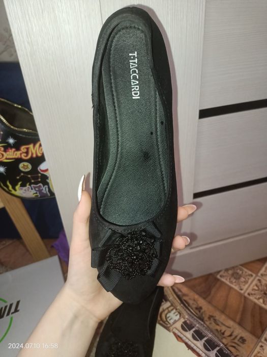 Балетки замшевые