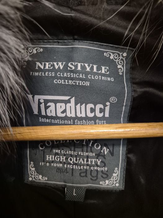 Шуба мутон и чернобурка