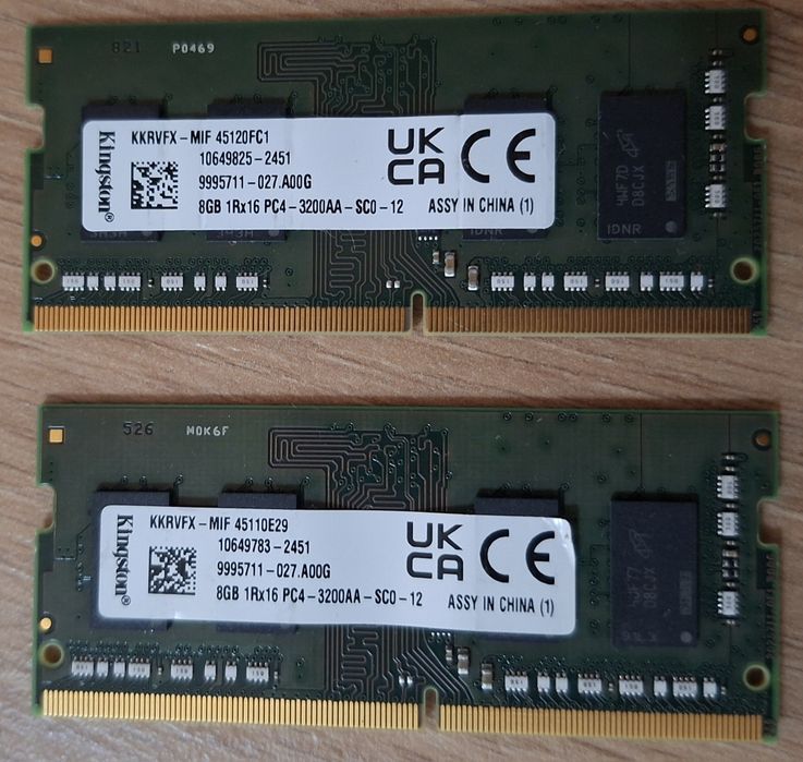 Vand RAMI Kingston 16 GB DDR4 Dual Channel  Frecventa 3200MHz ca noi ofer orice proba test ,prețul este fix ,nu este negociabil.