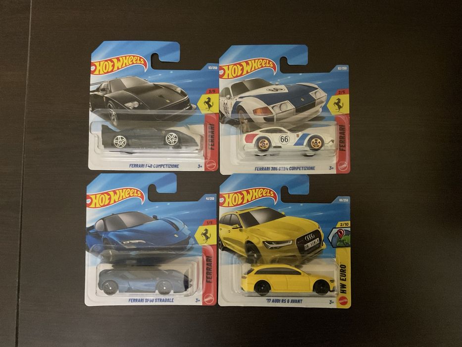 Hot Wheels Ferrari F40/ 365GTB4 / SF90 Audi RS 6