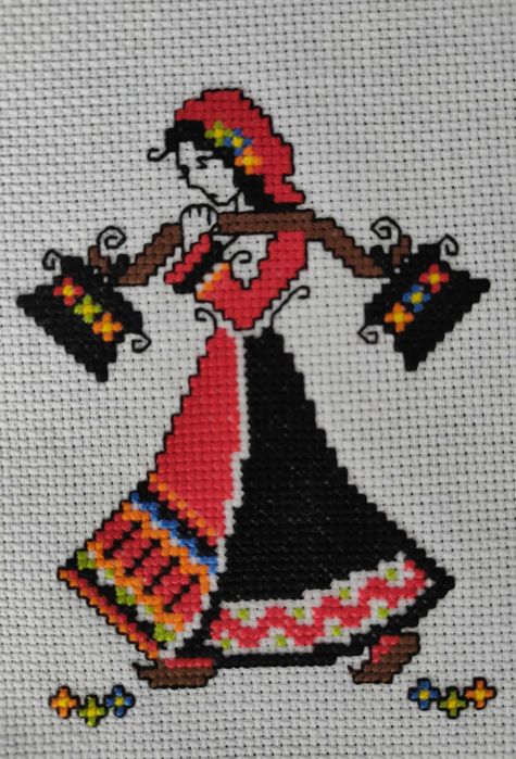 Шевица в рамка - ръчна бродерия