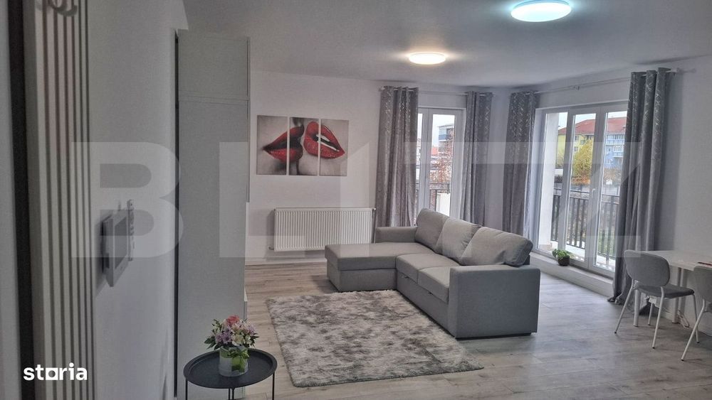 Apartament de inchiriat, 2 camere, 53 mp, loc de parcare, Romanescu Re