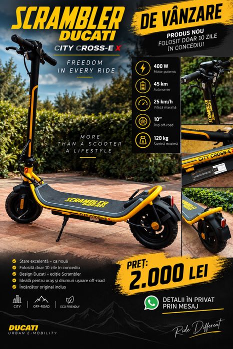Trotineta electrica Ducatii cross