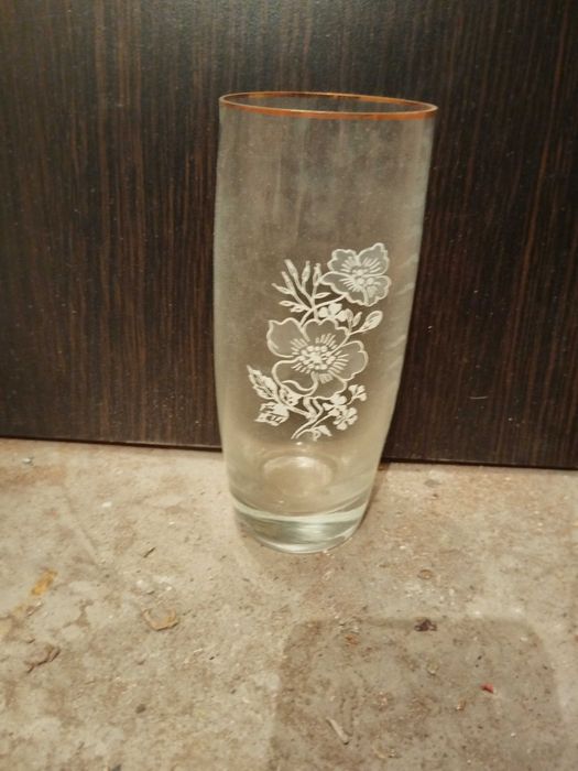 Нови чаши от калиево стъкло ретро винтидж соц водни чаши