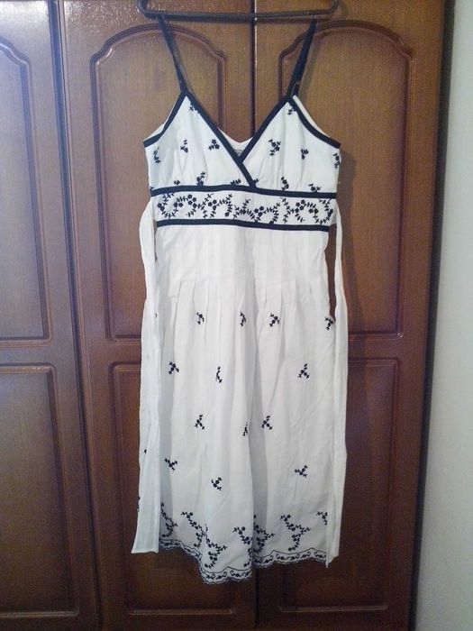 rochie vara 14UK/44EU,batist bumbac brodat,boema