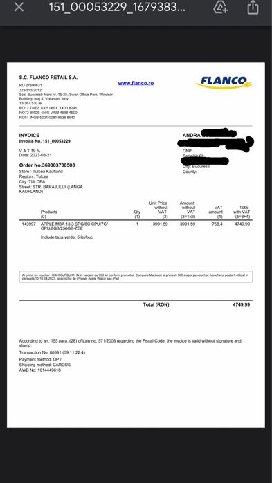 Macbook Air 13 (2020)