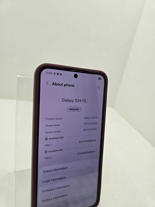 Samsung S24 FE (Ag25 Belvedere B.43190)-Garantie 2 Ani!