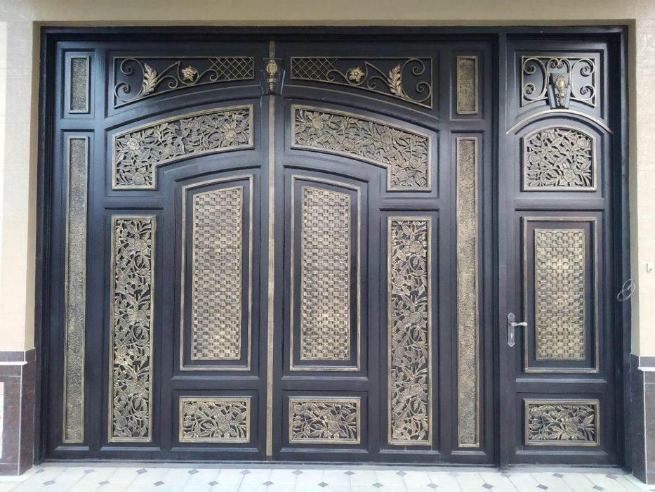 Решотка дарвоза навес