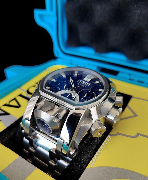 INVICTA Magnum Silver blue dial 52 mm, Инвикта нов ръчен часовник