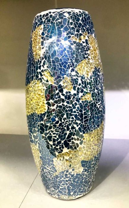 Ваза для цветов 30см — Декоративная стеклянная