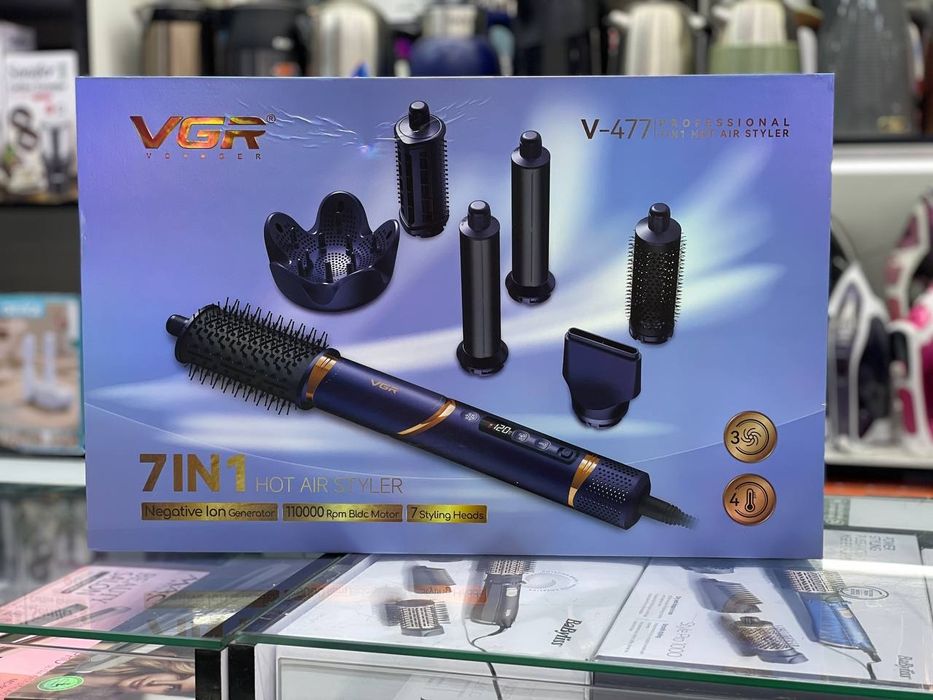 Профессиональный мультистайлер VGR V-477, 7 в 1, фен щётка, стайлер