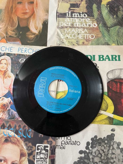 Colectie Discuri Vinil Muzica Italia Anii 70 Stare Foarte Buna