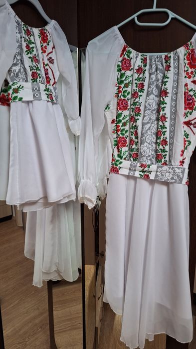 Официална рокля с шевици за момиче на 3 години