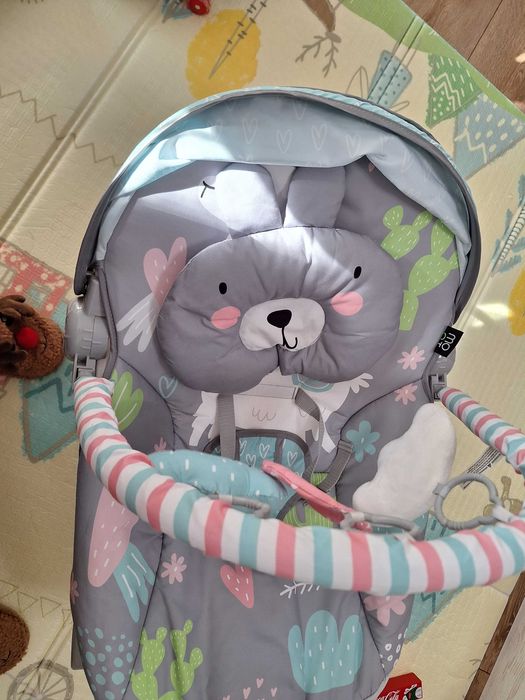 Шезлонг бебе Moni Llama сив