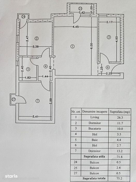 Apartament 3 camere Mogosoaia