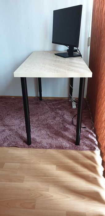 Birou alb simplu / Masa de scris, 120cm x 60cm, inaltime 72cm