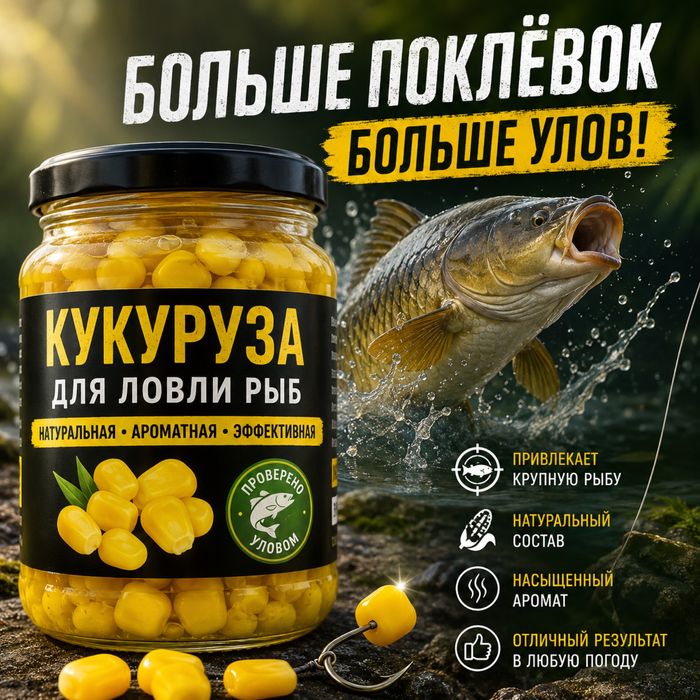 Кукуруза для рыбалки — стабильный улов!