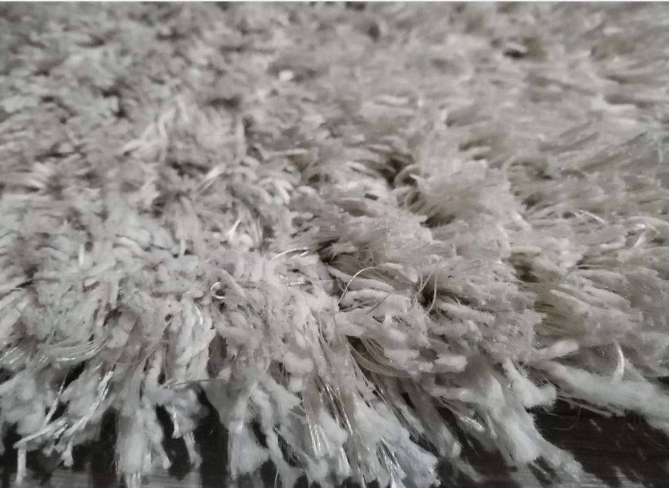 Covoare shaggy albe 80 x 120 groase 2 bucati