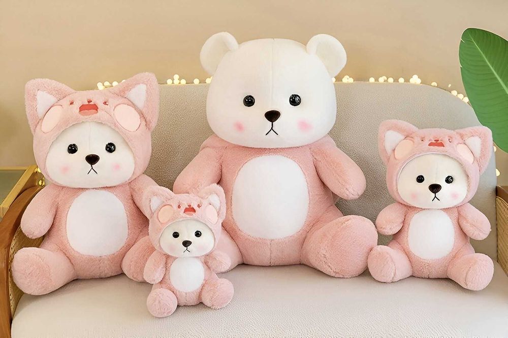 Мягкая игрушка Стич Кошка и Пикачу в Копюшоне