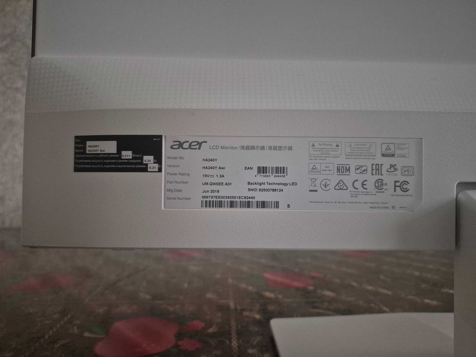 Монитор acer 23,8"