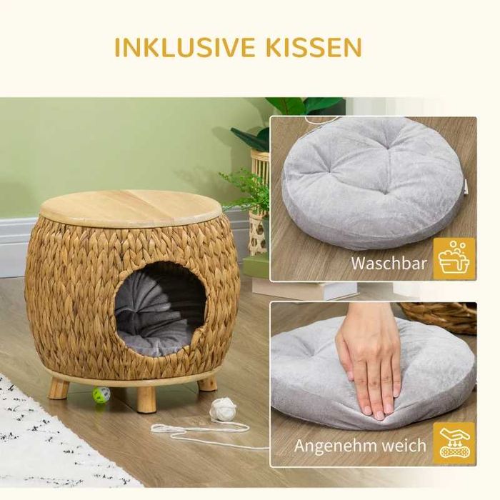 Котешка пещера Pawhut, изработена от воден зюмбюл