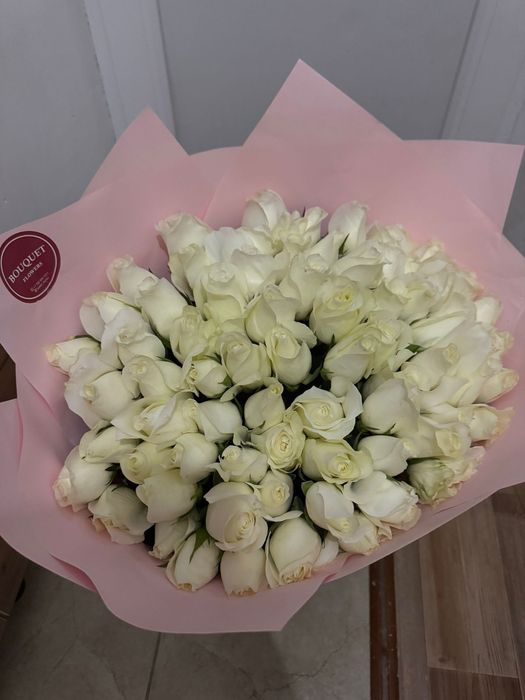Цветы роза белое