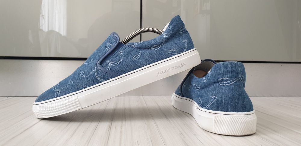 Jacob Cohen Embroidered - Logo Denim Sneakers Italy  42/27см ОРИГИНАЛ!