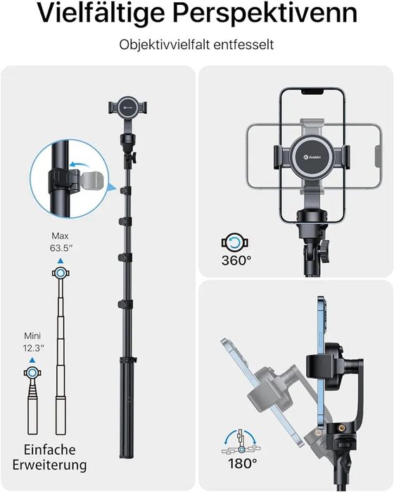 Trepied/selfie stick cu declansator bluetooth pt iPhone/samsung etc