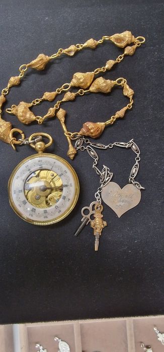 Скелетон джобен часовник френски 1790г.