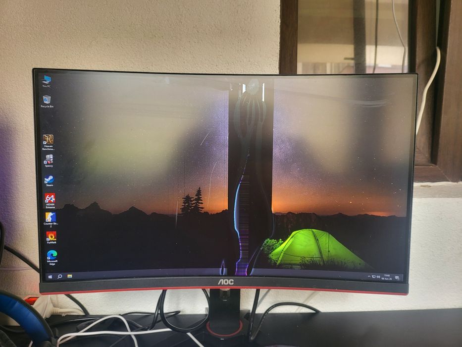 Vând monitor aoc  displey spart
