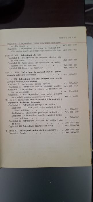 Codul penal al R.S.R. editia 1968