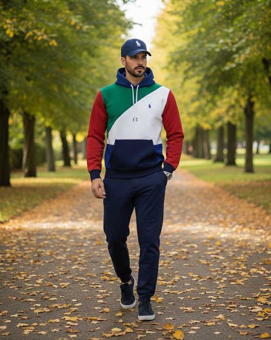 Polo Ralph Lauren Colour-Blocked - Оригинален мъжки суитшърт размер S
