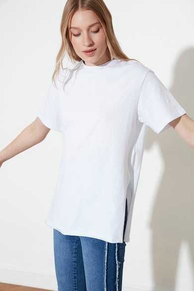 Tricou cu imprimeu text nou, Trendyol