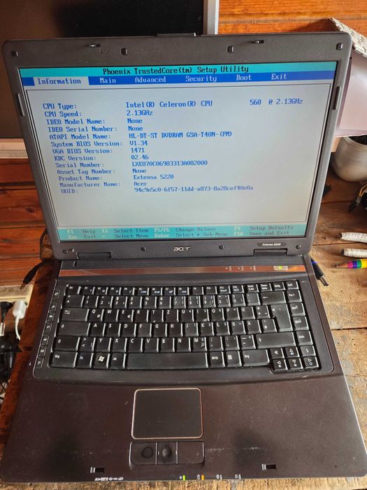 laptop incomplet ACER Extensa 5220 - pentru piese -