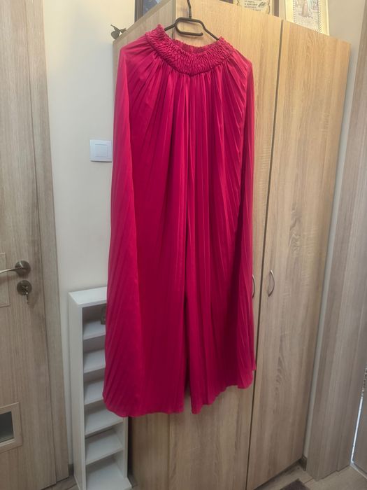 Розов плисиран панталон, универсален размер – като нов