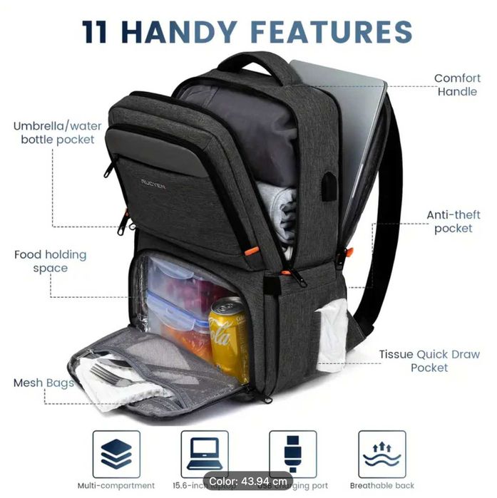 Sumka Universal katta sig'imli ovqat va kompyuter sumkasi