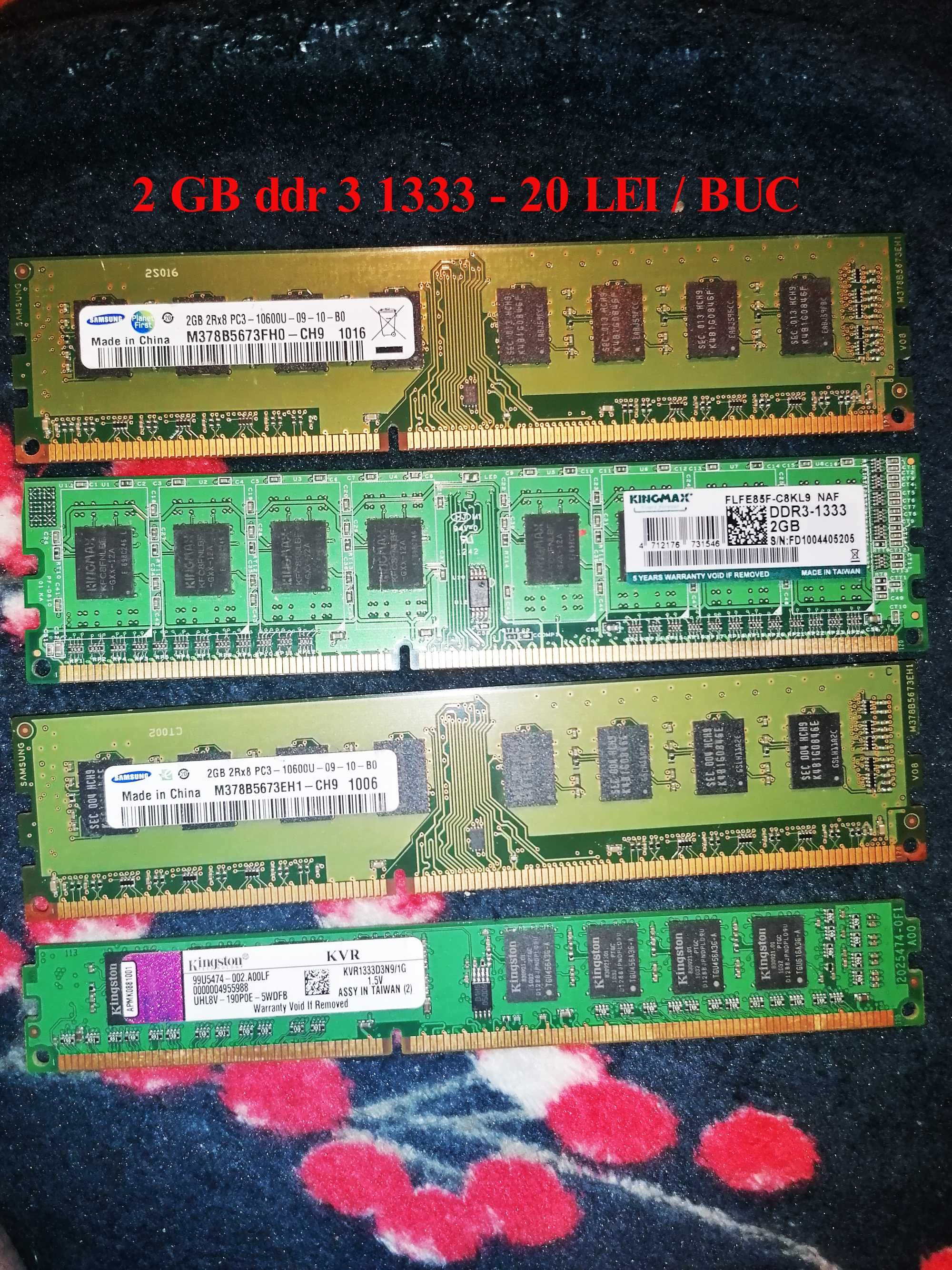 Rami ieftini ddr3 4gb 1333 și 1600 Pitesti • OLX.ro