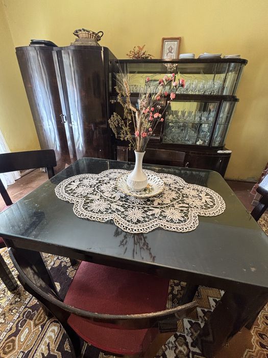 Set complet: Mobila dormitor vintage lemn masiv