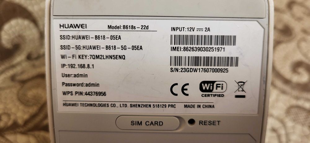 HUAWEI 4G+Router cu Sim LTE CAT11  B618S-22d liber de retea