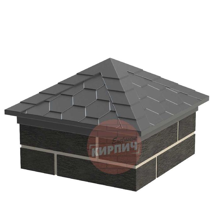 Колпак для Забора "Под черепицу" 385*385мм