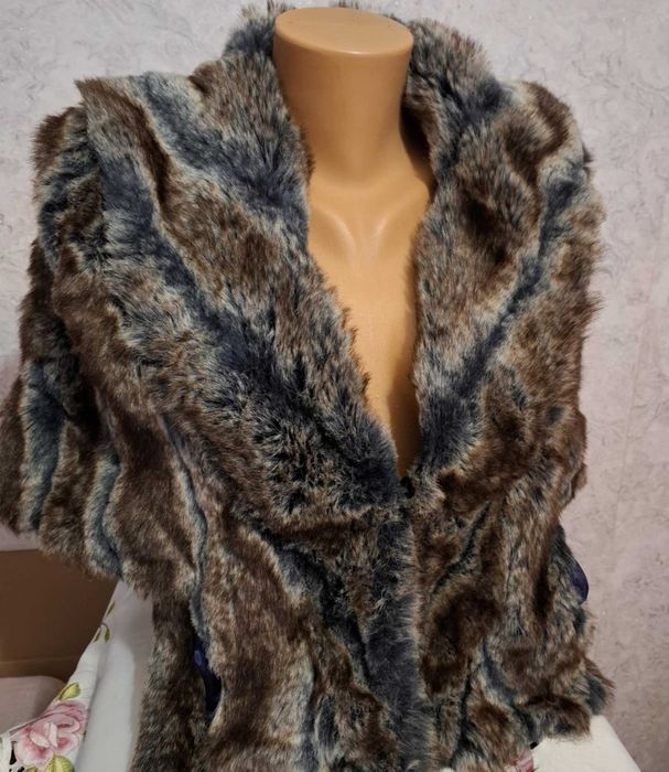 RARE Пончо/Пелерина от естествен косъм