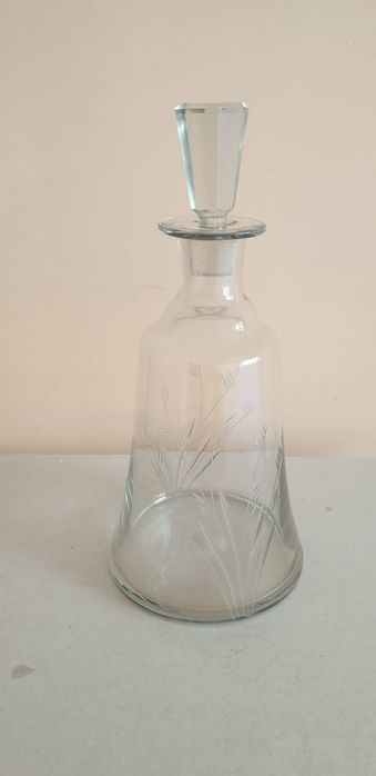 Cadou decorațiune sticla decantor cristal vintage colectie Franța 1910