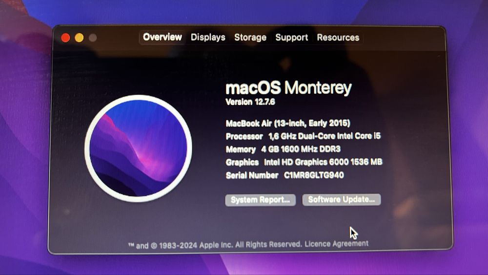 MacBook Air 2015 - Intel Core i5 - 4GB RAM - 128GB SSD
