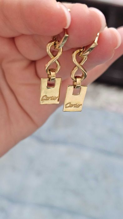 Золотые серьги Cartier 585