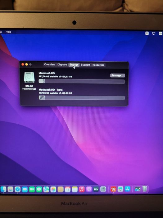 Macbook Air 2019 500GB Ram 8GB